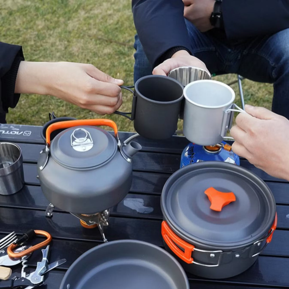 Komplett stormkök i aluminium för camping & beredskap